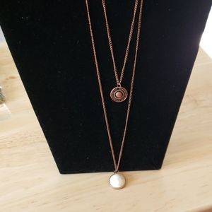 Three layer copper necklace